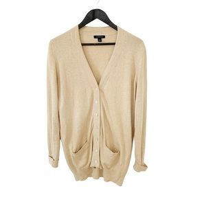 Lands' End Tan Women's Cardigan Sweater